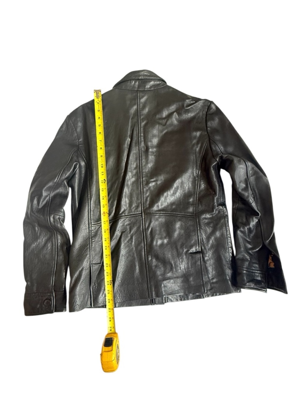 Black Leather Military Field Jacket - Picture 3 of 16